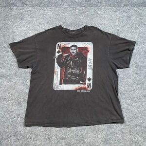 AMC The Walking Dead Negan Ace of Spades Graphic T-Shirt Mens XL Faded Black